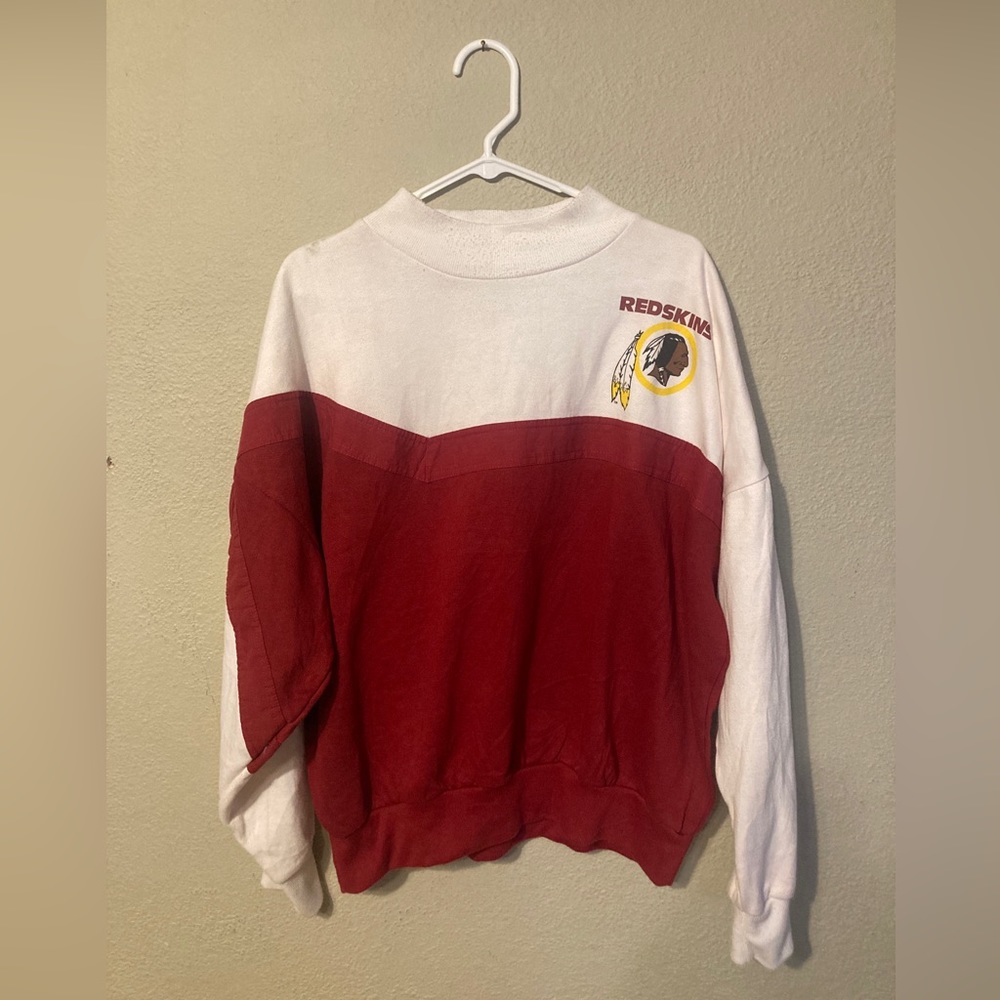 Vintage 1990 Winner Streak Tag NFL Washington Redskins Pullover Sweater Sz Large